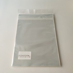 Crystal Clear 2mil Poly sacs rescellables d'impression d'art 11x17