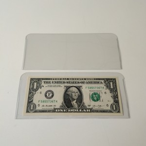 Manchons de collection de billets de banque transparents